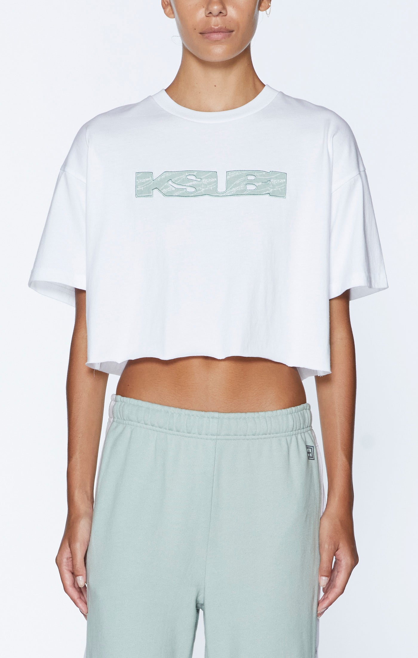 UNCHAINED OH G CROP WHITE