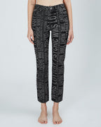 Womens Slim Pin Type O Slim Denim Jeans - Black